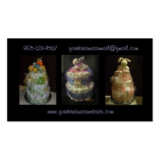 Formal Diaper Cakes Business Card (front side)