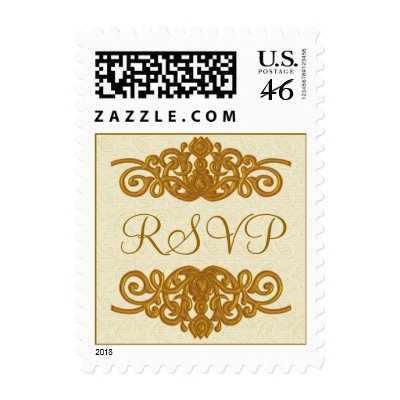 Formal Elegance Wedding RSVP Stamp