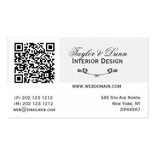 Formal Elegant   Designer Business Cards (front side)