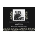 Formal Elegant Floral Save the Date Black White postcards by TheWeddingShoppe Formal Elegant Floral Save the Date Black White postcards