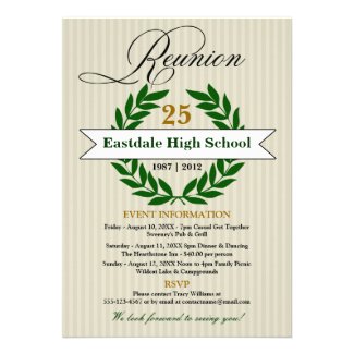 Formal Elegant High School Reunion Announcement