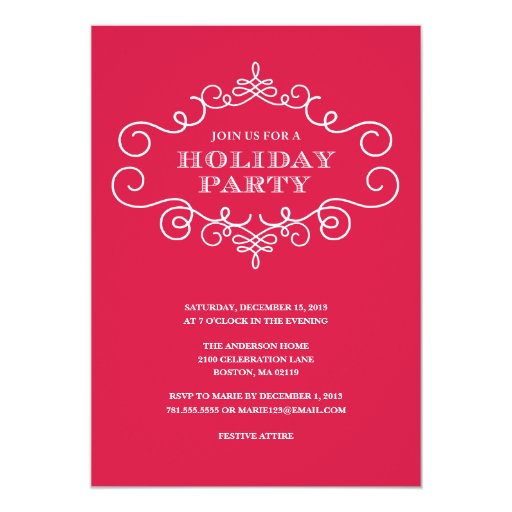 formal frame holiday party invitation zazzle formal frame holiday party invitation zazzle