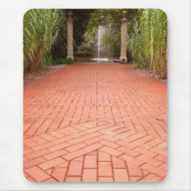 Formal Garden Path to Water Fountain Mousepad