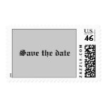 Formal Gray and White Save the Date Stamp stamps