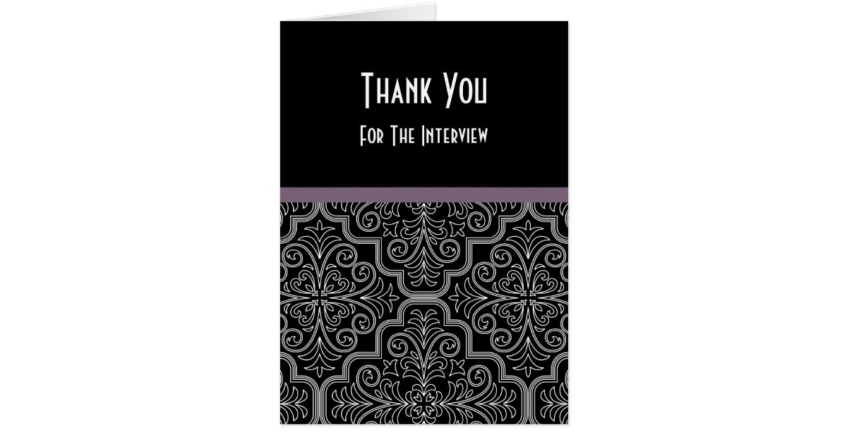 Formal Interview Thank You Card | Zazzle