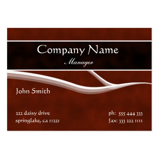 Formal Maroon Business Card (front side)