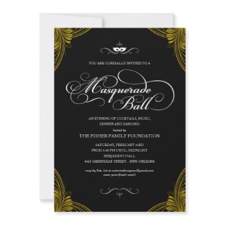 Formal Masquerade Ball Invitations invitation