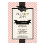 Formal Modern Chevron Graduation Party Invitation at Zazzle