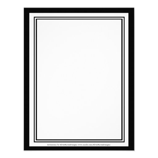Formal Monogram RSVP Card in Black Invitation