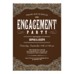 Formal Paisley Engagement Party Invitations