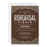 Formal Paisley Rehearsal Dinner Invitations