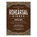 Formal Paisley Rehearsal Dinner Invitations