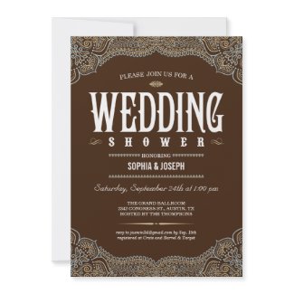 Formal Paisley Wedding Shower Invitations invitation