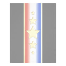 Formal Patriotic Stars Customized Letterhead