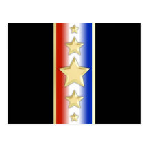 Formal Patriotic Stars Post Card