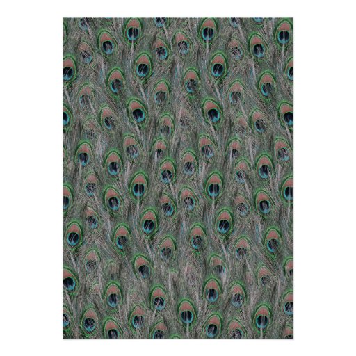Formal Peacock Feathers Bridal Shower Invitation