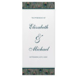 Formal Peacock Feathers Wedding Program Custom Rack Cards