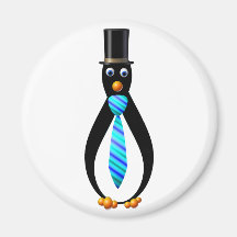 Formal Penguins Refrigerator Magnet