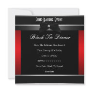 Formal Red Black Tie Corporate Invite invitation