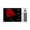 Formal RSVP Rose Postage Stamp Medium