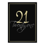 Formal Silver Black and Gold 21st Birthday Party Card