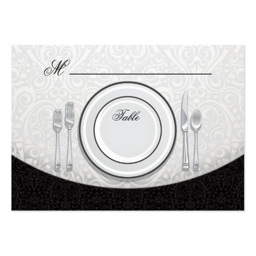 Formal Table Seating Place Card Business Card Template (front side)