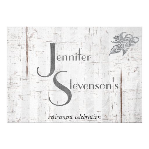 Formal Vintage Grunge Retirement Invitation
