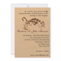 Formal Vintage Wedding Custom Invitation