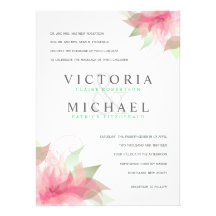Formal Wedding Invitations Stargazer Pink & White