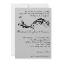 Formal Wedding Swirls Personalized Invite