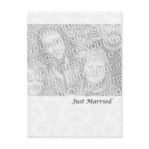 Formal White Just Married postcards