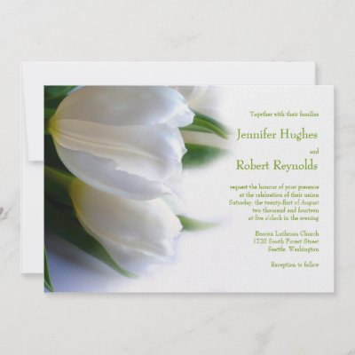 Formal White Wedding Invitation by floraluniverses