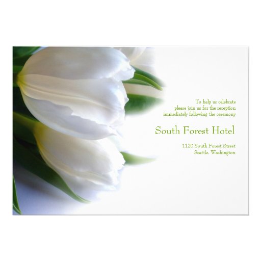Formal White Wedding Invitation