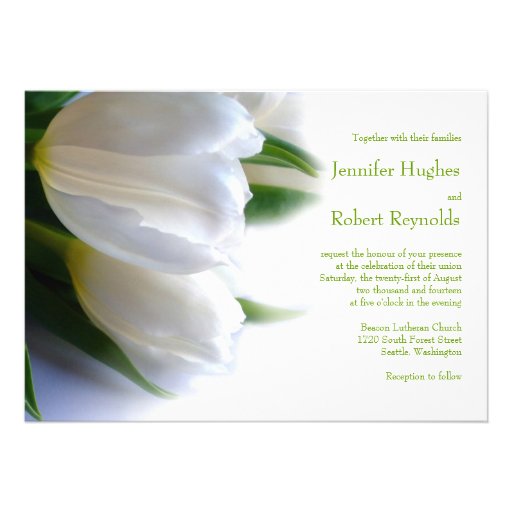 Formal White Wedding Invitation