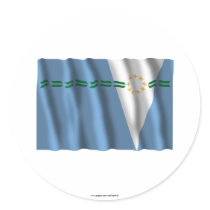 Formosa waving flag round stickers