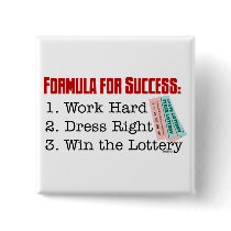 FORMULA FOR SUCCESS PINBACK BUTTON