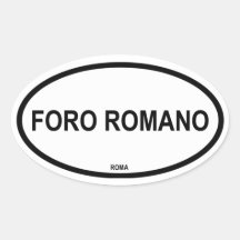 FORO ROMANO OVAL STICKERS
