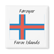 Føroyar - Faroe Islands Flag Refrigerator Magnets