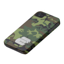 Forrest Green and Brown Military  Camouflage iPhone 4 Case