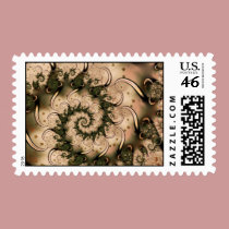 Forrest Green Spiral postage by Miincdesign Forrest Green Spiral postage