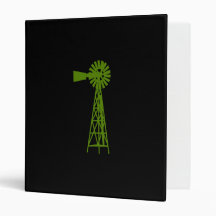 Forrest Green Windmill.png 3 Ring Binder