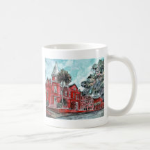 Forsyth Mansion Savannah Georgia art painting Mug