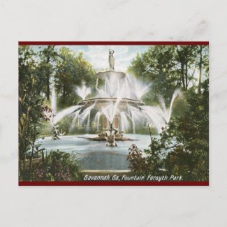 Forsyth Park, Savannah 1906 Vintage postcard