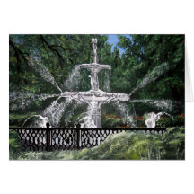 Forsyth Park Water Fountain Savannah Georgia GA Card