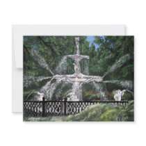 Forsyth Park Water Fountain Savannah Georgia GA invitations