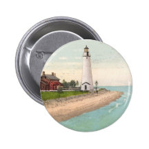 Fort Gratiot Lighthouse Pinback Buttons