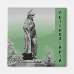Fort McHenry Statue B+W Fridge Magnet