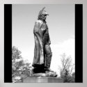 Fort McHenry Statue B+W posters