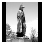 Fort McHenry Statue B+W Poster