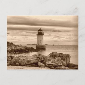 Fort Pickering Lighthouse-Postcard postcard